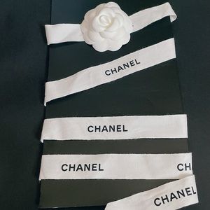 Chanel White Ribbon Accessory